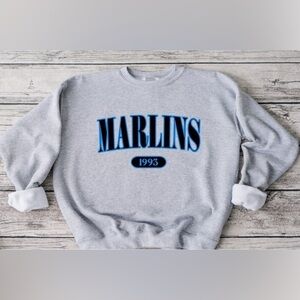Marlins Offset Crewneck